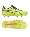 Chaussures de football PUMA KING Ultimate FG/AG jaune noir rose F06