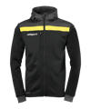 uhlsport Offense 23 Kapuzenjacke Schwarz Grau F07 