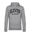 Sweat à capuche 11teamsports ELEVEN gris noir 