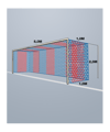 Cawila Tornetz HEXA 5,15x2,05m | Tiefe 1,0x1,0m | Maschenweite 12cm | Stärke 4mm | blau/rot