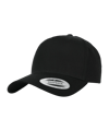 Merch 5 Panel Curved Snapback Cap Schwarz