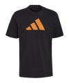 adidas 3BAR Future Icons T-Shirt Schwarz Orange - schwarz