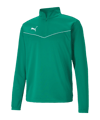 Sweat à capuche PUMA teamRISE à demi-fermure éclair vert F05