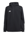 adidas Tiro 23 Jas Voor Alle Weersomstandigheden Kids Zwart