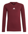 adidas Team Base Top langarm Kids Dunkelrot