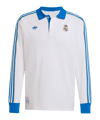 adidas Real Madrid Icon Long Sleeve Polo Weiß - weiss