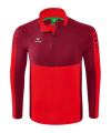 Sweat à capuche Erima SIX WINGS Demi-Zip rouge 