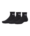 Under Armour Performance Cotton 3p Qtr Sokken Zwart K008
