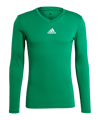 adidas Team Base Top langarm Dunkelgrün