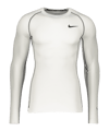 Nike Pro Longsleeve Weiss Schwarz F100