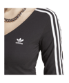 adidas Originals Adicolor Classics 3-Stripes Button Long Sleeve Tee Black - schwarz