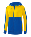 Veste à capuche Erima Six Wings femmes bleu jaune 