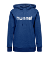 Hummel Logo Sweat à capuche coton femmes bleu F70 