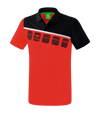 Erima 5-C polo rouge noir