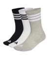 adidas 3 Stripes Crew 3er Pack Chaussettes Gris