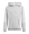 Sweat à capuche adidas Tiro 24 enfants gris blanc 