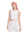 Nike Essential Rib Crop Canottiera Donna Grigio C051