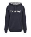 Hummel Logo Sweat à capuche coton femmes bleu F70 