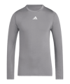adidas Techfit Longsleeve Manica Lunga Grigio 