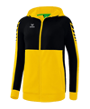 Veste à capuche Erima Six Wings femmes jaune 