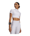 Under Armour HeatGear Crop Mock Femmes Blanc C100