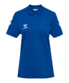 hummel Go 2.0 Chevron Polo Damen Blau F7045