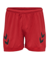 Hummel Lead Poly Shorts Damen Rot F3062