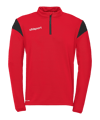 uhlsport Squad 27 HalfZip Sweatshirt Rot Schwarz F62