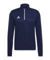 Sweat-shirt à demi-fermure éclair adidas Entrada 22 bleu
