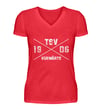 Tsvsho V Neck Cross donna rosso 