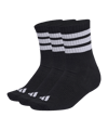 adidas 3 Stripes Mid 3er Pack Socken Schwarz