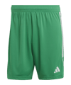 adidas Tiro 23 Short Dunkelgrün Weiss