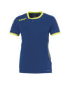 Kempa Curve Maillot T-shirt Femme Bleu Jaune F09 