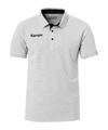 Kempa Prime Poloshirt Grau Schwarz F03