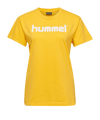 Hummel T-shirt en coton Logo femmes jaune F5001 