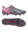 Chaussures PUMA KING Ultimate Rush FG/AG gris rose F01
