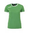 Kempa Curve Maillot T-shirt Femme Vert Blanc F07 