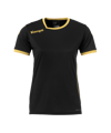 Kempa Curve Maillot T-shirt Femme Noir Doré F05 