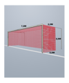 Cawila Tornetz 4MM M120 7,50x2,50m 2x2m rood 