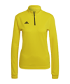 adidas Entrada 22 HalfZip felpa donna giallo  