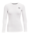 Under Armour Baselayer HG Authentics Comp Longsleeve Manica Lunga Donna Bianco C100