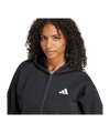 adidas Future Icons Three Stripes Kapuzenjacke Damen Schwarz - schwarz