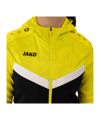 JAKO Iconic Kapuzenjacke Damen Schwarz Gelb F808 - schwarz