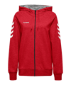 Hummel Veste à capuche coton femmes rouge F3062 