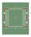 Cawila ACADEMY Spielfeldmarkierung 32x25m | Rot-Weiss | FUNINO Markierungsgurte