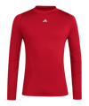 adidas Techfit COLD.RDY Manches Longues Rouge