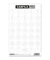 Cawila PRO Stickerset Rückennummer 20mm Weiss