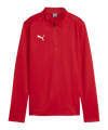 Sweat-shirt à zip 1/4 de Training PUMA teamGOAL femme rouge F01