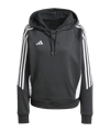 adidas Tiro 24 Hoody Damen Schwarz Weiss