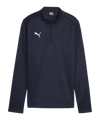 Sweat-shirt à zip 1/4 de Training PUMA teamGOAL femme bleu F06